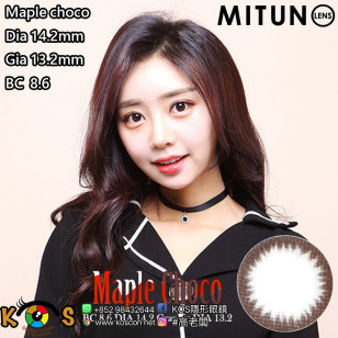 Mitunolens Maple choco メープルチョコ 1年用 14.2mm